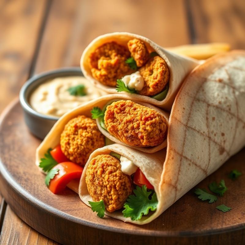 Crispy falafel durum wrap