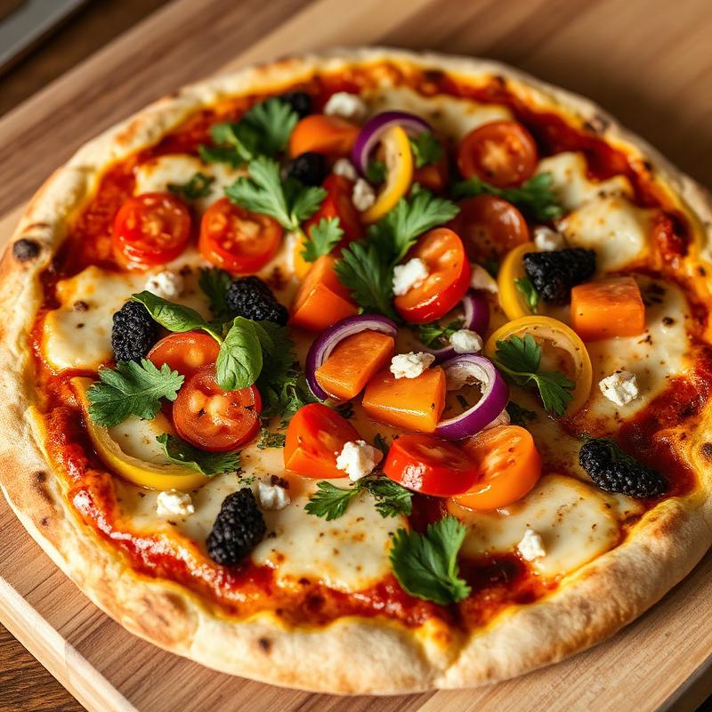 Fresh vegetarian pizza